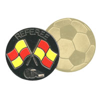 Official Sports referee coin Soccer Center