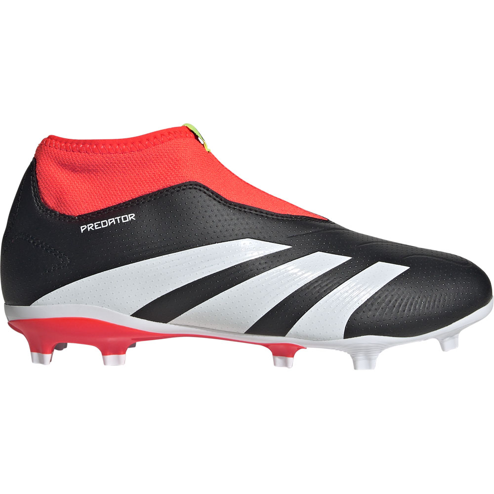 adidas Predator 24 League LL FG Jr black white solar red Soccer Center